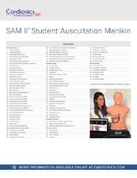SAM II® — Student Auscultation Manikin Sound Library Info Sheet (PDF)